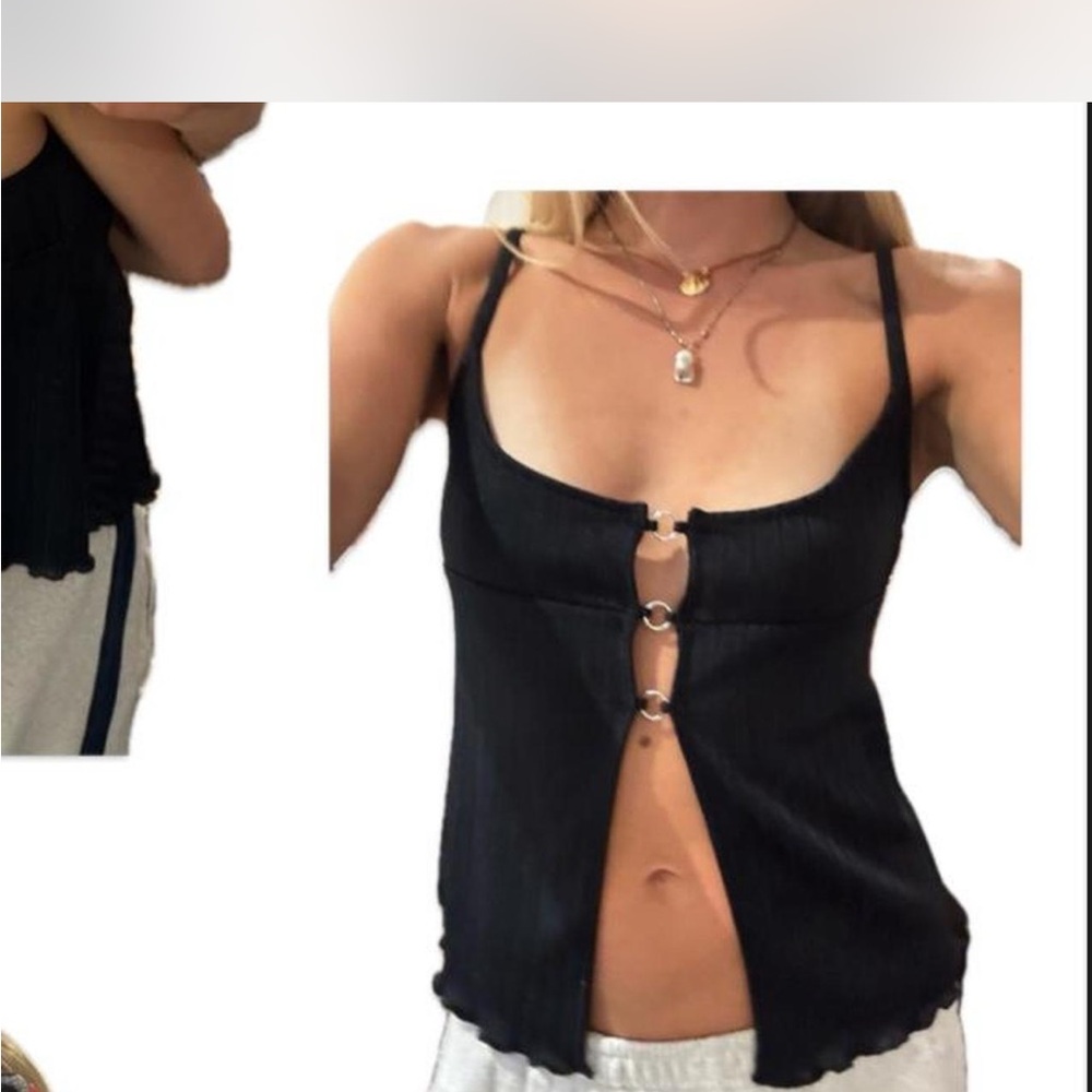 Urban Outfitters Black Camisole with Ring Accents